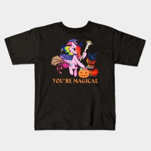 You're Magical T Shirt Cute Unicorn Witch Halloween Shirt Kids T-Shirt